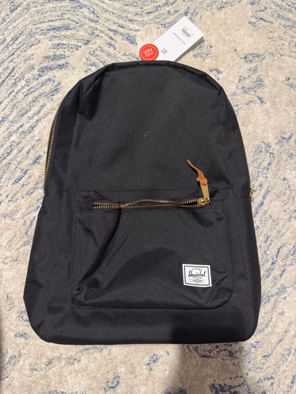 Herschel Supply Company Black Backpack with Gold Zipper Accents
